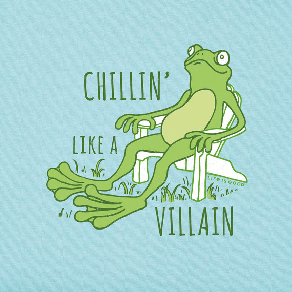 LIFE IS GOOD SS Shirt Crusher Tee CHILLIN FROG ADIRONDAK Villain Chest44 Mens M