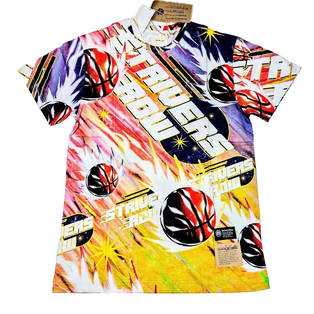 Strivers Row Soul Meteor T-Shirt Men&rsquo;s L Purple Yellow Orange Basketball NWT