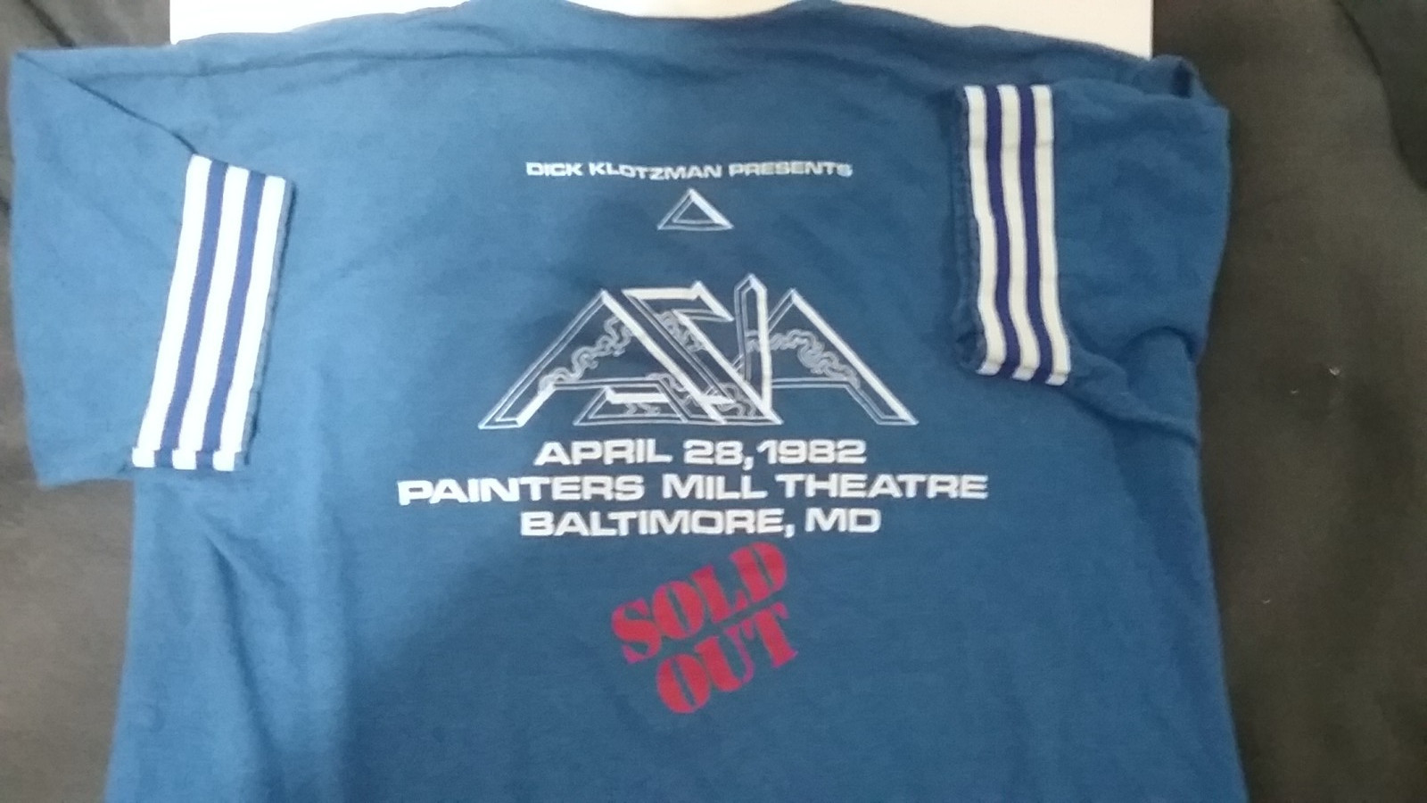 ASIA 1982 TOUR BALTIMORE STAFF SHIRT L 25X19.5 HTF RARE BEAUTY 1 STICH