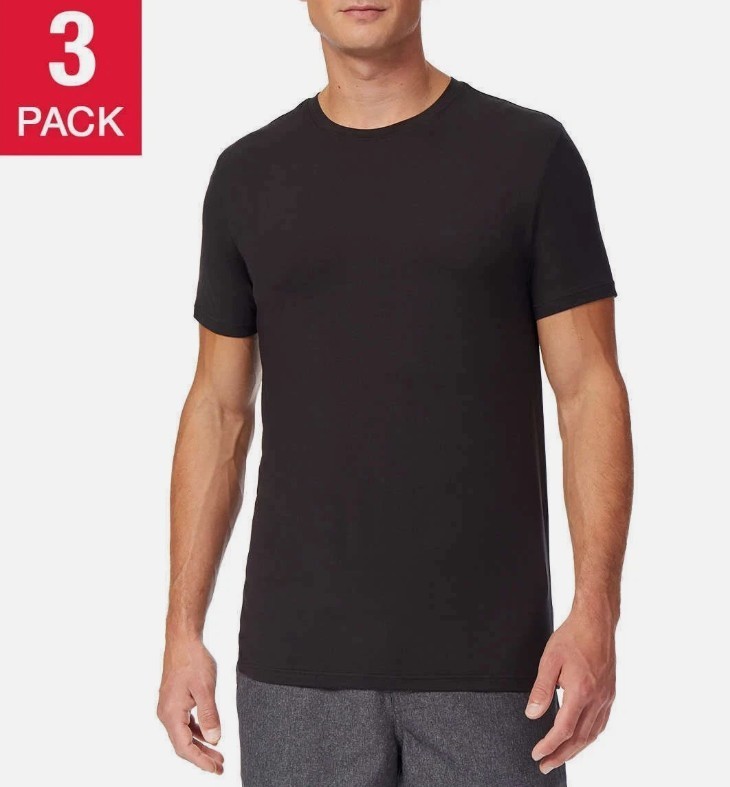 32 Degrees Cool Men&rsquo;s 3-Pack Crew Neck Short Sleeve T-Shirt