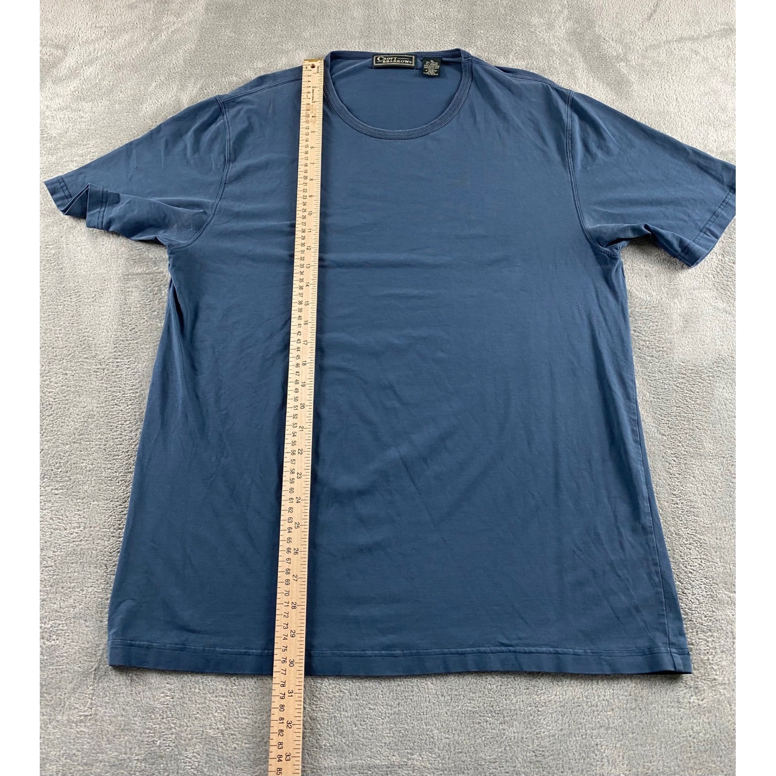 Croft & Barrow Mens Blue Short Sleeve Crew Neck Cotton Stretch T-Shirt XL