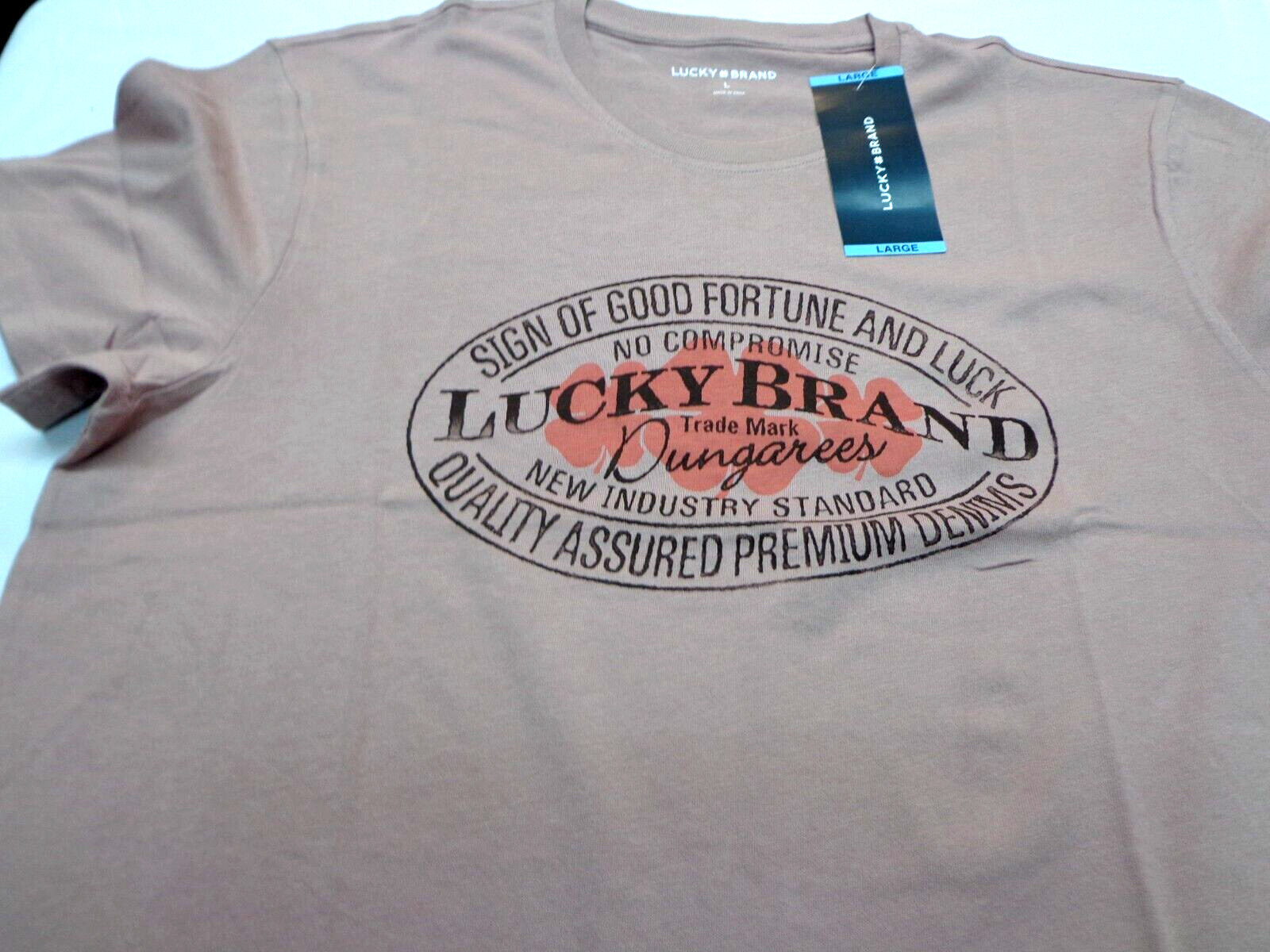 Lucky Brand Dungarees Men&rsquo;s T-Shirt Size Large 100% Cotton NEW