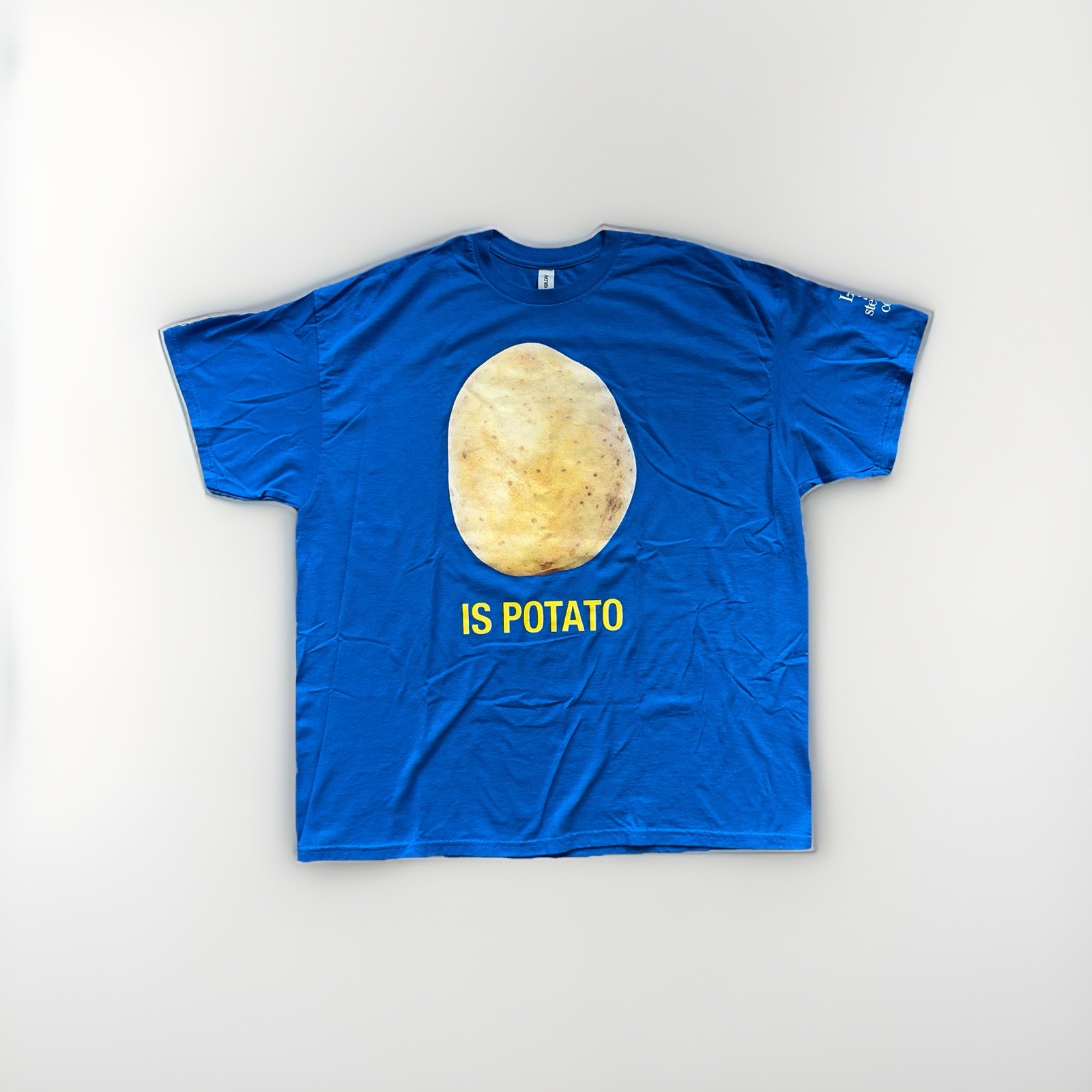 The Late Show With Stephen Colbert « IS POTATO » T-Shirt Blue Size 2XL