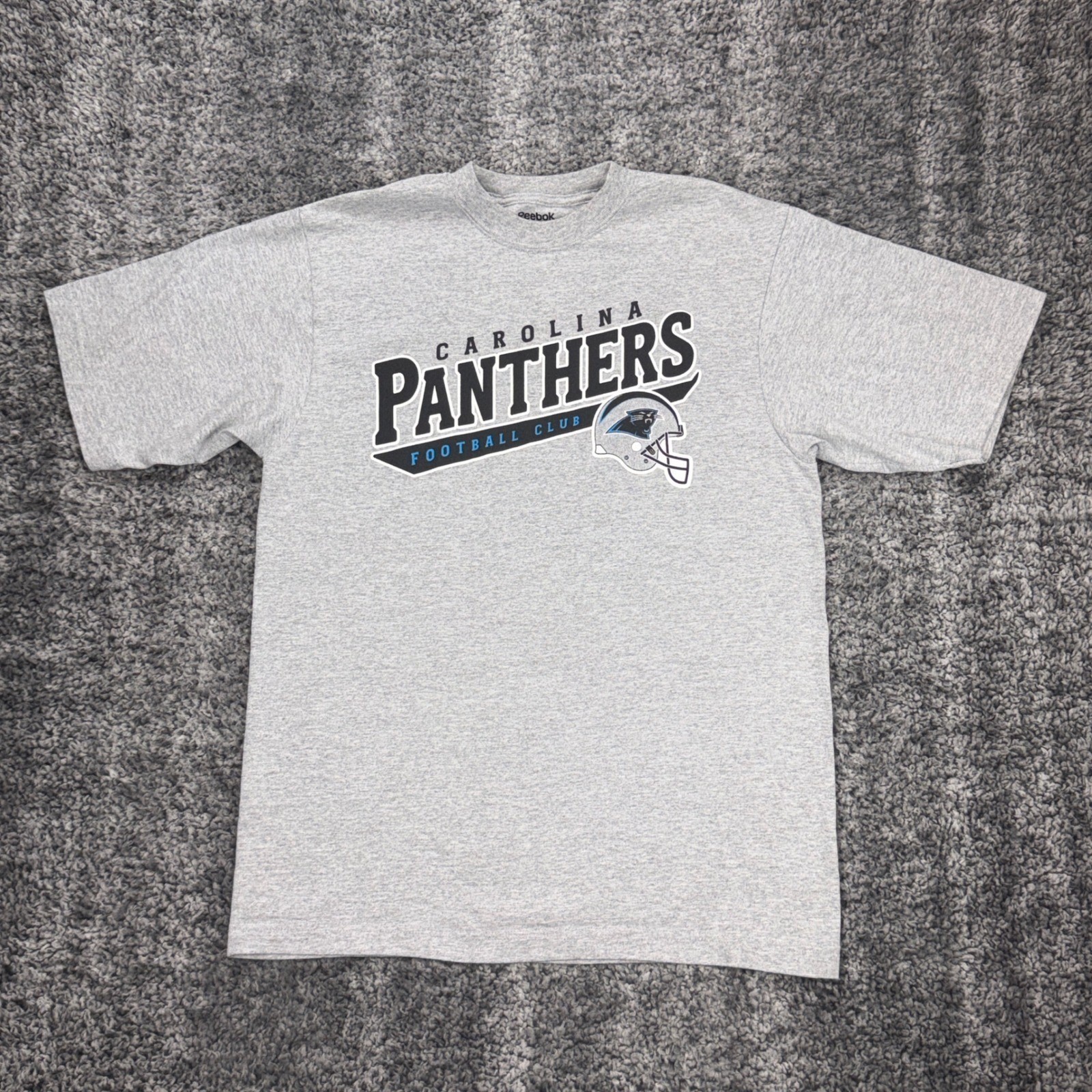 Carolina Panthers Men&rsquo;s M Gray T-Shirt Cotton Blend 2005 Reebok NFL Football