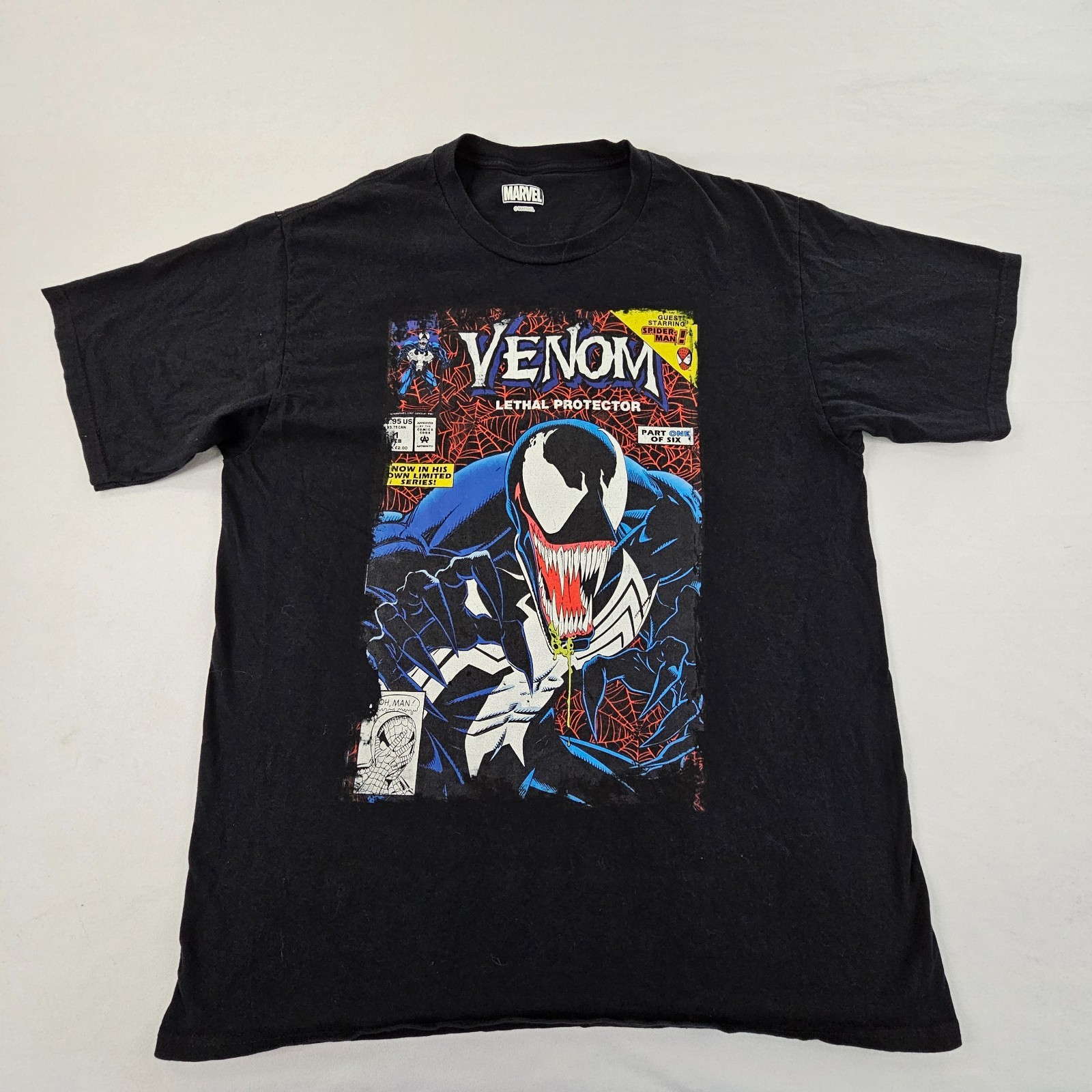 Venom Lethal Protector Marvel Black Short Sleeve T-Shirt Men&rsquo;s L