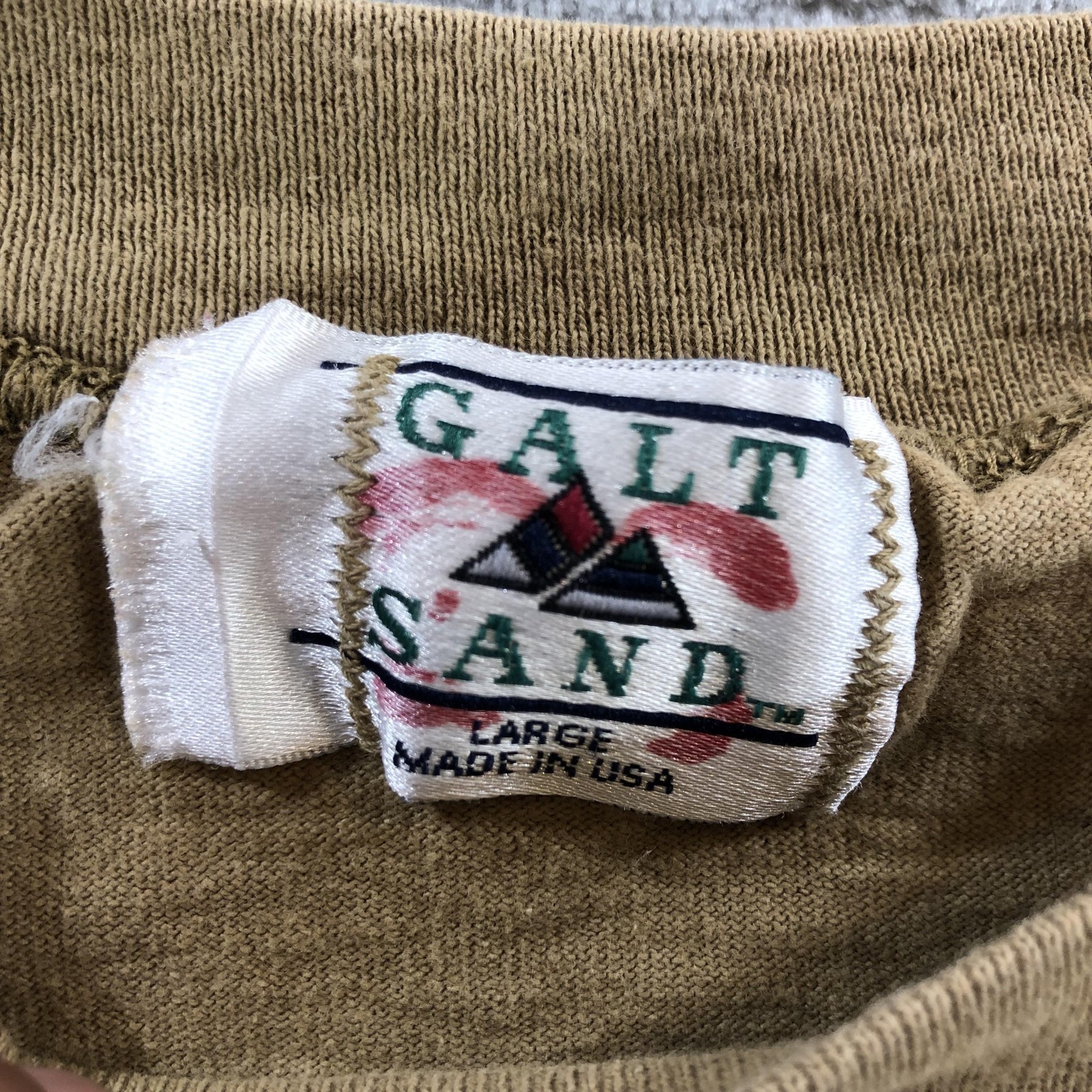 Vintage Galt Sand Shirt Mens Large Brown Safari India Bengal Tiger Graphic Tee