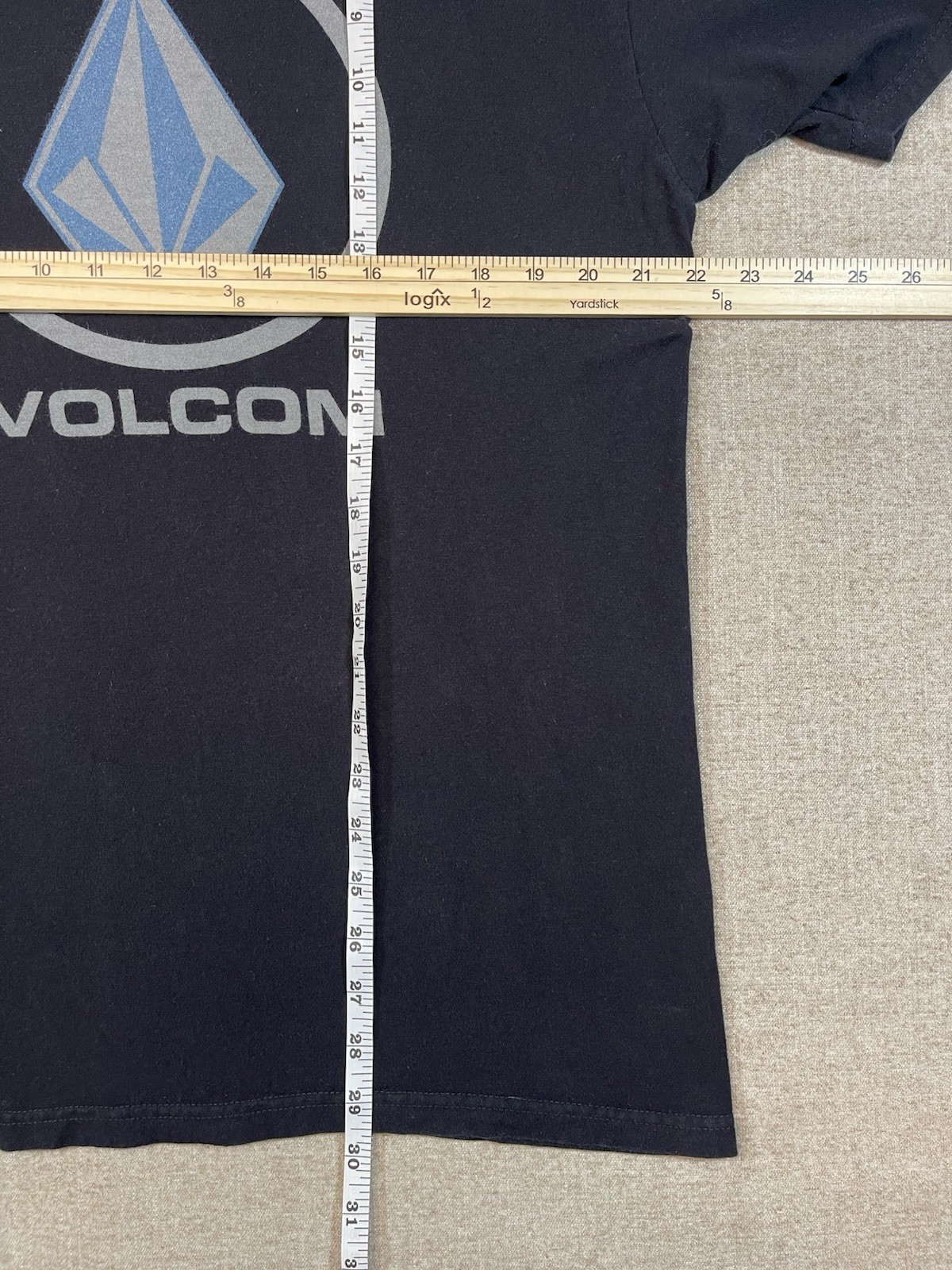 Volcom Logo Black Short Sleeve Graphic T-Shirt Men&rsquo;s Size Large Logo Stone