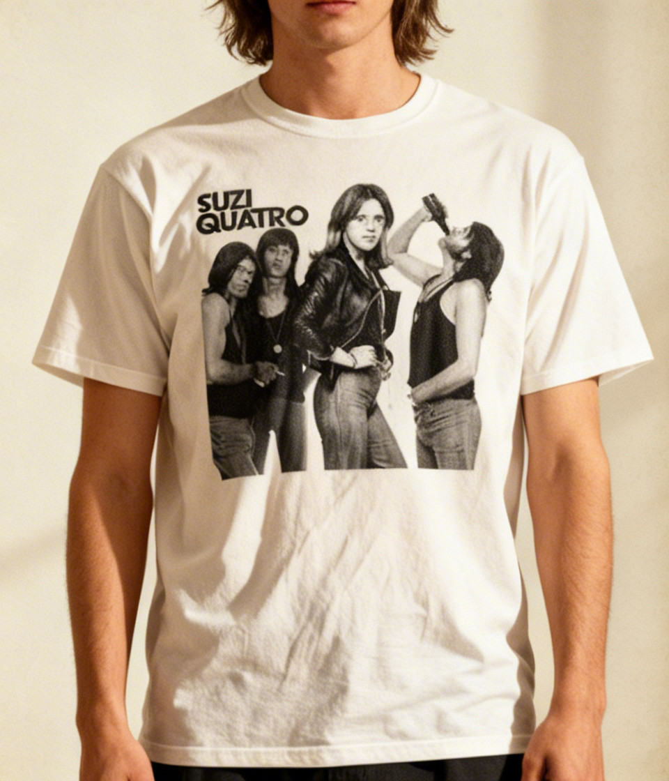 Suzi Quatro Can The Can Men&rsquo;s White Size S to 5XL NWT