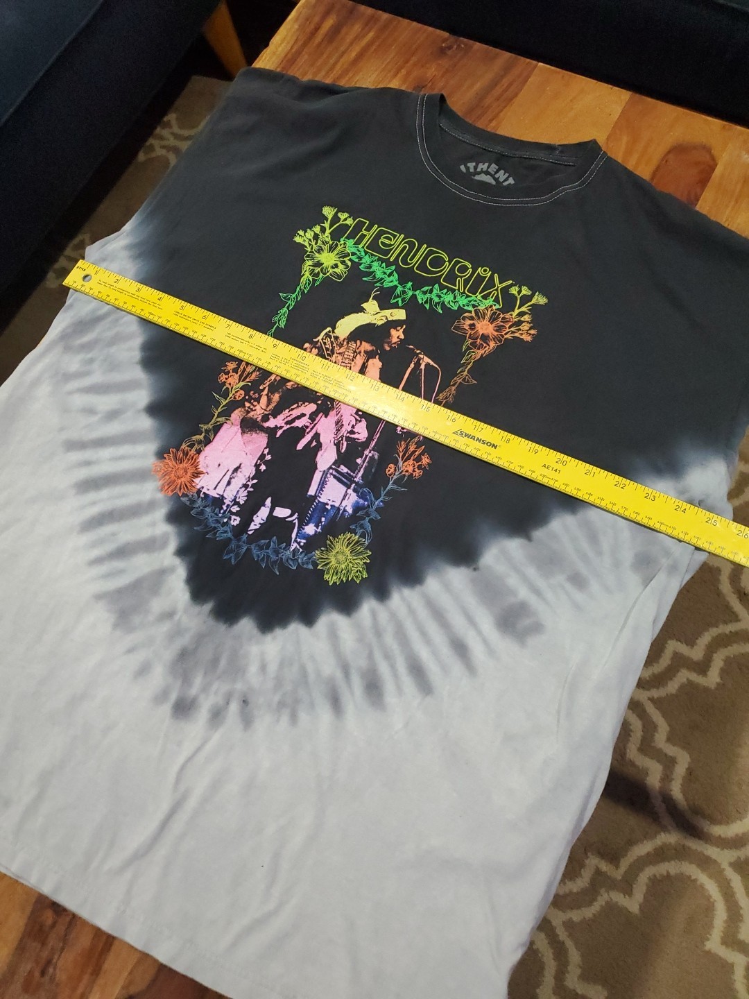 Authentic Hendrix Graphic T Shirt Men&rsquo;s XL Tie Dye Soft Lightweight
