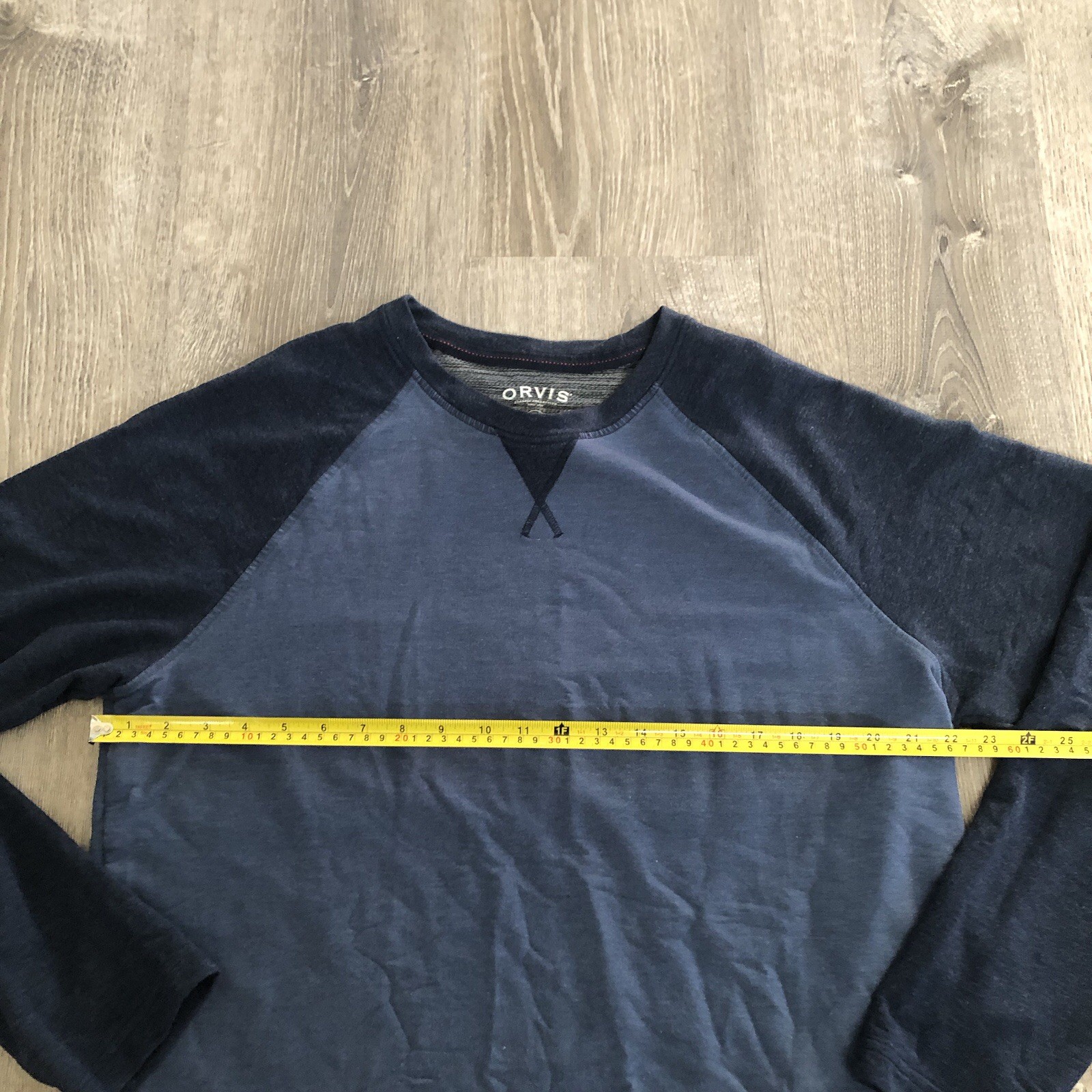 Orvis Classic Collection Mens Size Large Blue Long Sleeve Pullover Shirt Thermal