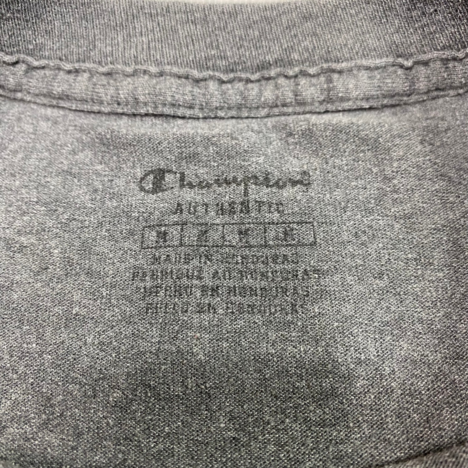 Champion Mens T Shirt sz M Gray Short Sleeve Crew Neck Minimalist Streetwear