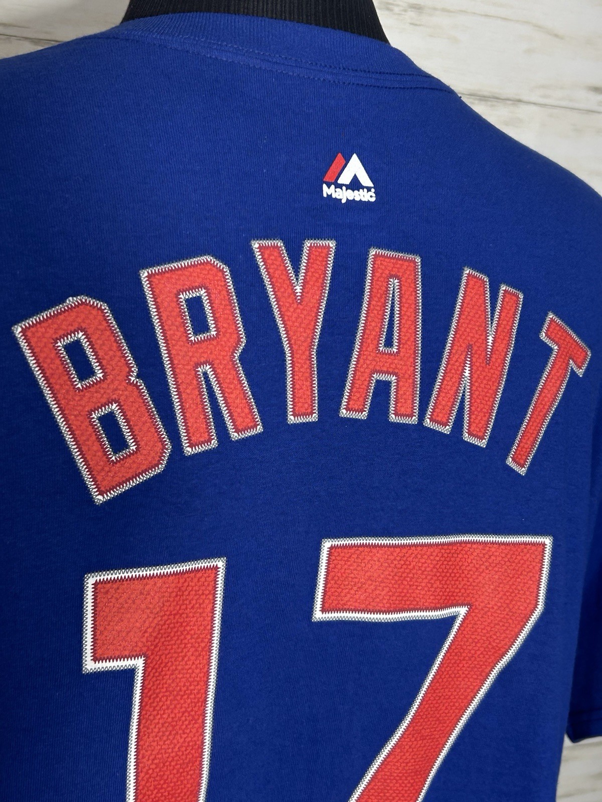 NEW! Majestic Chicago Cubs Kris Bryant 17 JERSEY T-Shirt Men XL MLB Baseball