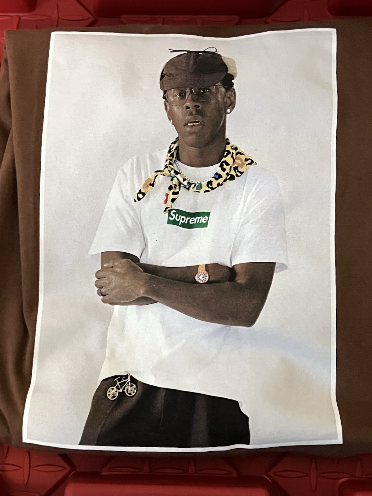 Supreme Tyler The Creator Photo Tee Mens XL Brown Graphic Shirt FW24