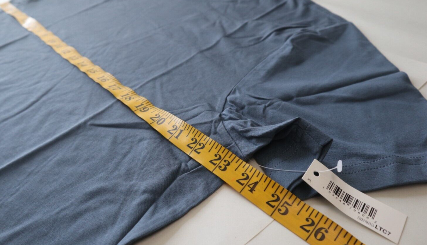 2 packs Men&rsquo;s Slim-Fit Short Sleeve 100% Cotton Crewneck T-Shirt XL Blue