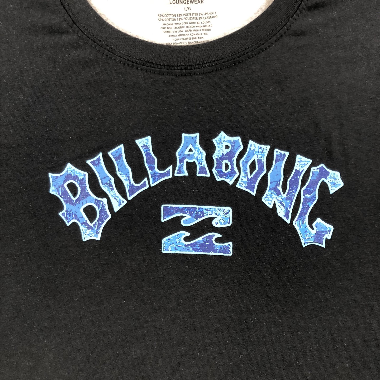 Billabong Shirt Mens Large Black Loungewear Super Soft Surf Graphic Wave Tee