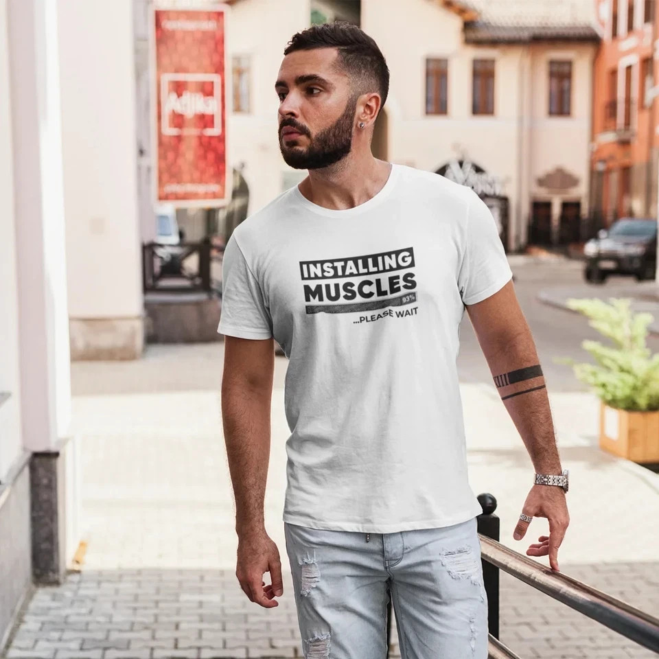 Men&rsquo;s & Women&rsquo;s Printed Exercise Mood T-Shirt: Short Sleeve Gym Top