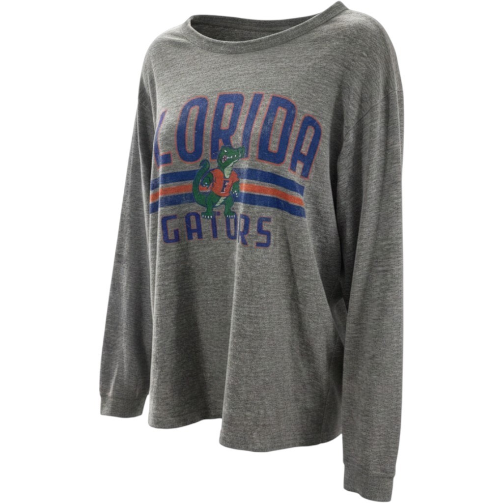 League 91 Florida Gators Mens Small Grey Long Sleeve Graphic Tee Shirt NCAA Tee