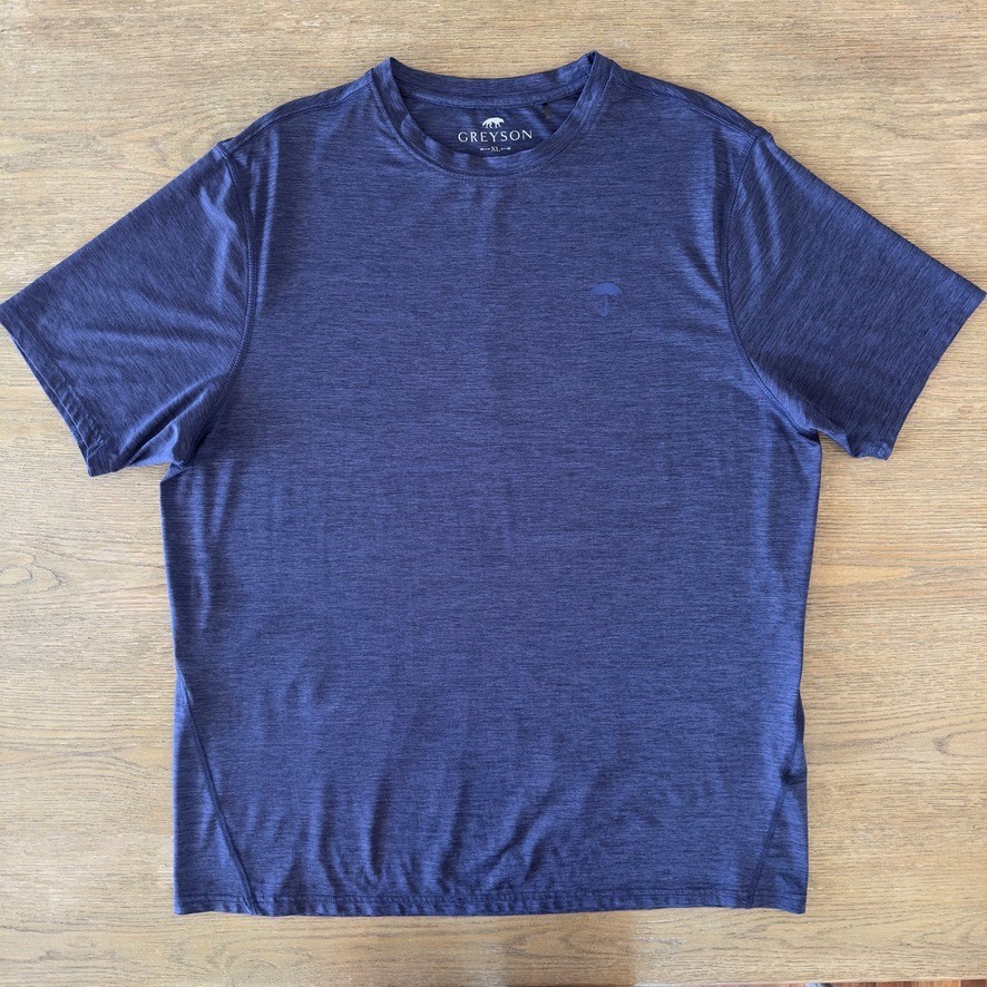 Greyson x Travelers Golf Performance Brrr Tech-UPF-4 Way Stretch Tee-Navy-Sz XL