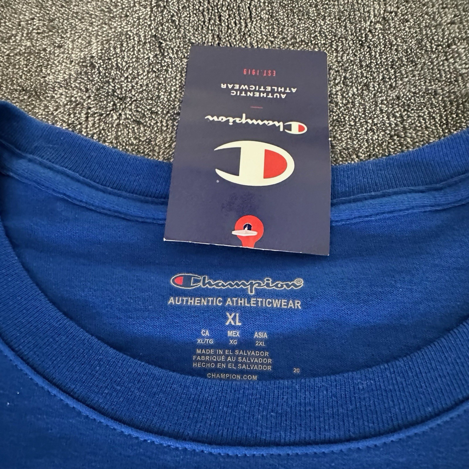 Champion Mens Classic Jersey Script Logo T-Shirt—Brand New—Various Sizes