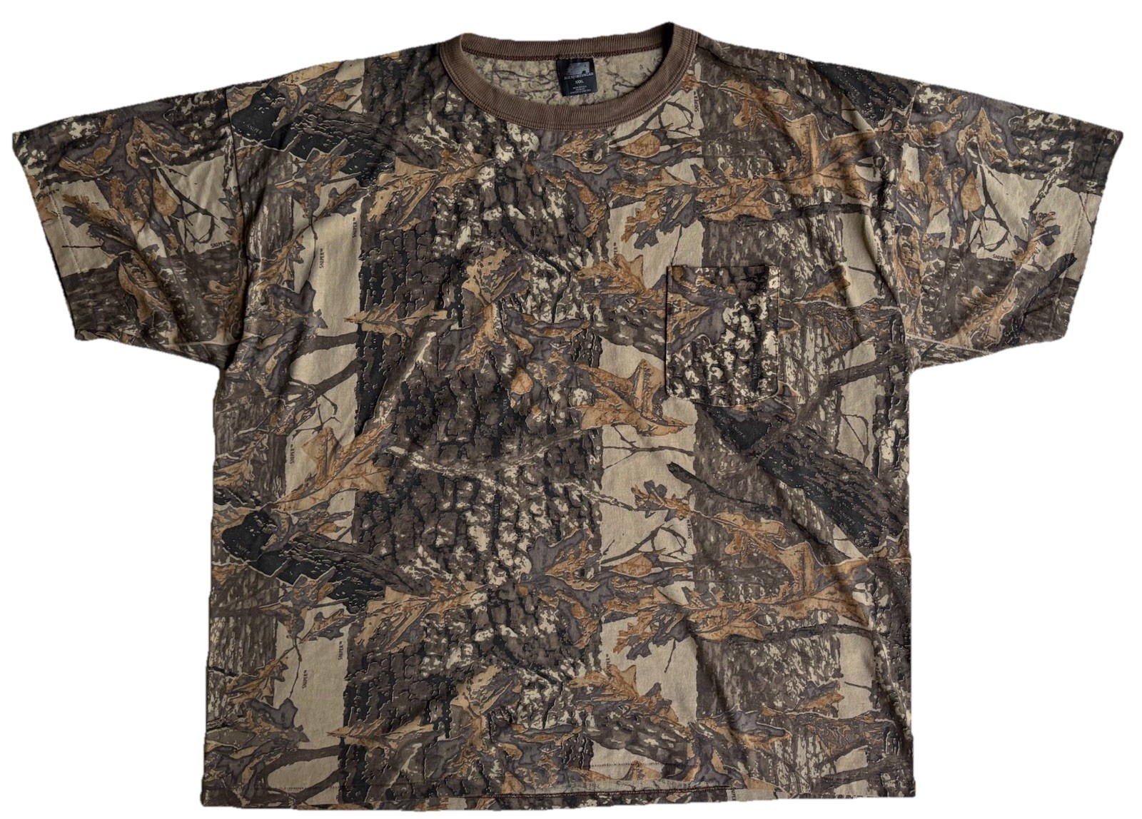 VTG 80s 90s Ace Sportswear Sniper Camo Pocket T Shirt Single Stitch Men’s 3XL
