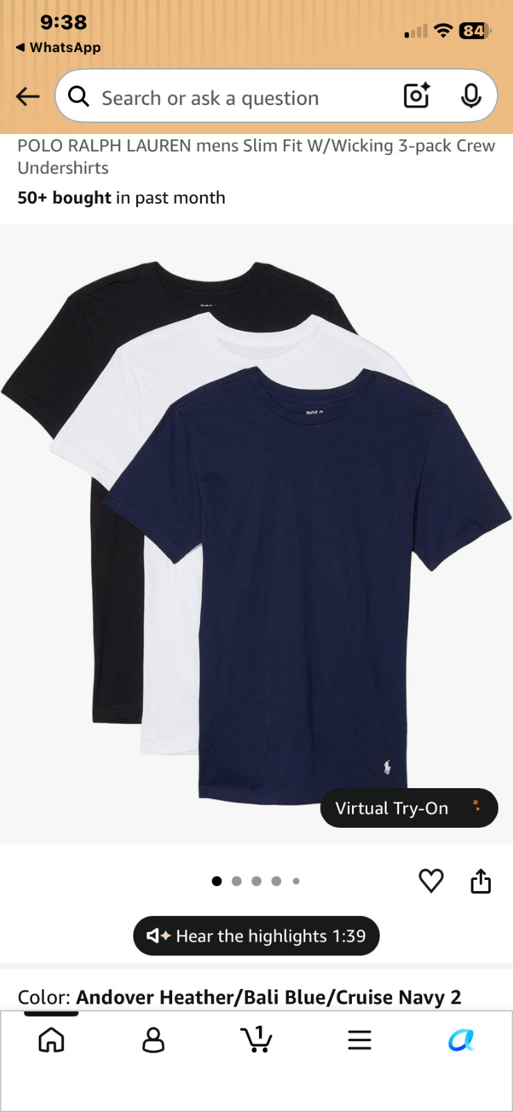 Polo Ralph Lauren Size Men&rsquo;s 3-Pack Crew -Neck T-Shirts – Navy/Red/White XL