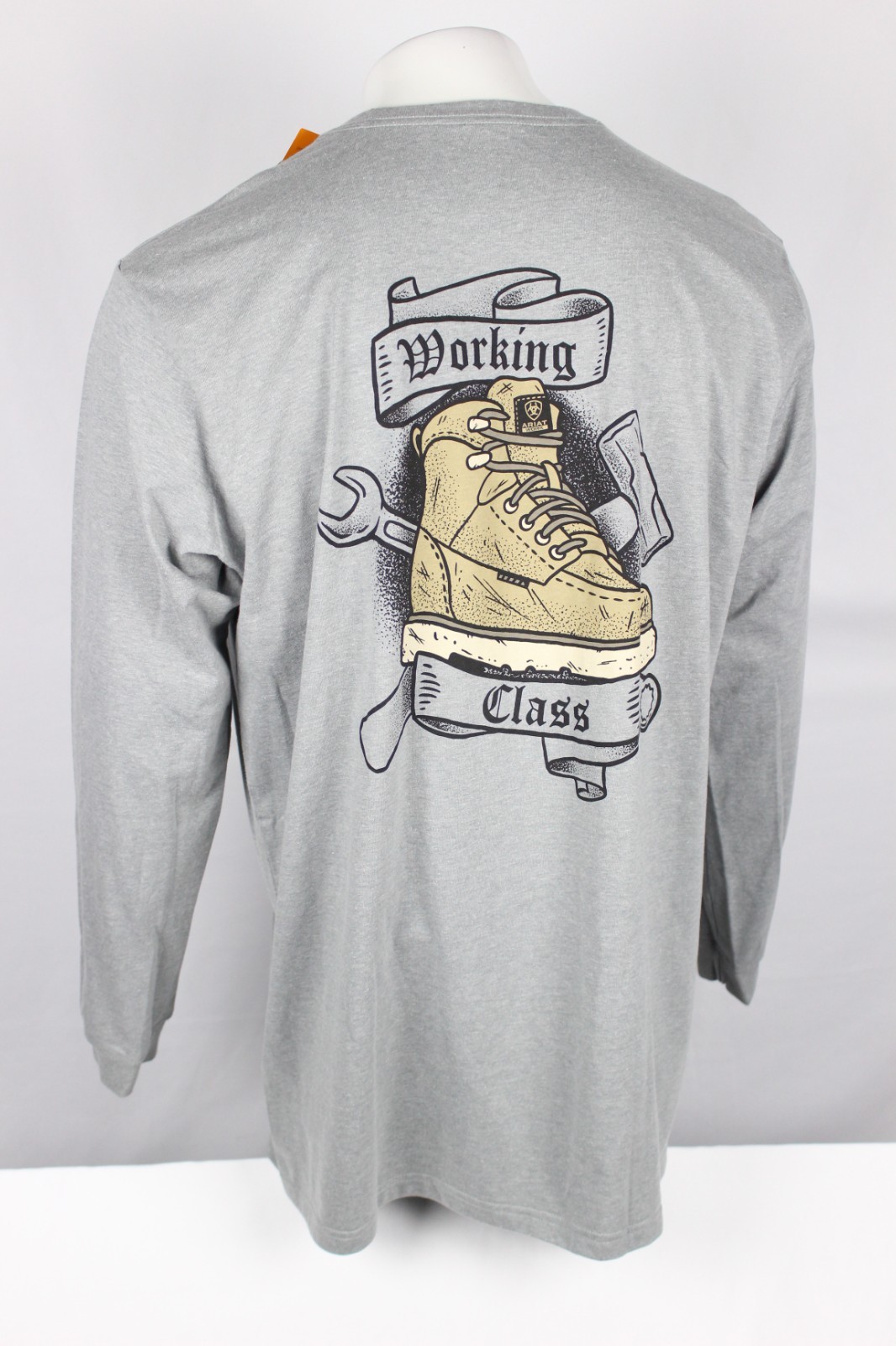 Ariat Men&rsquo;s Rebar Cotton Strong Bare Working Class Pocket T Shirt Heather Grey