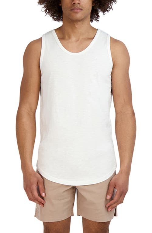 Goodlife Sun Faded Slub Scallop Tank Men&rsquo;s XXL White Solid Scoop Neck Pullover
