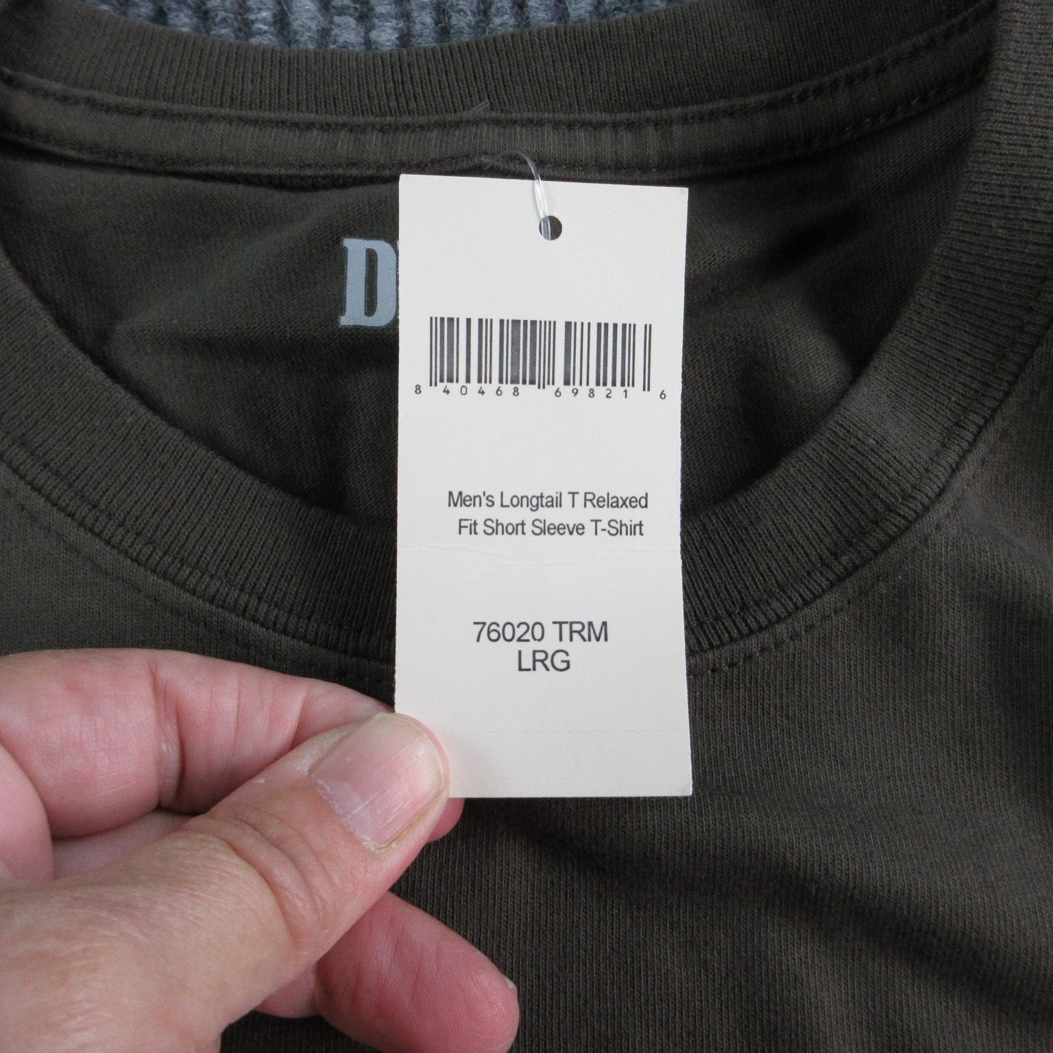 Duluth Trading Co. Shirt Mens L Brown Longtail T Crew Neck Relaxed NWT