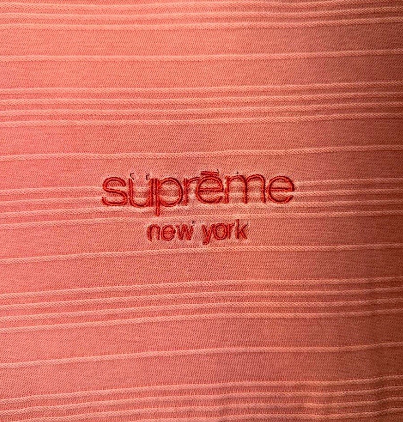 Supreme raised stripes L/S top FW2016 Orange