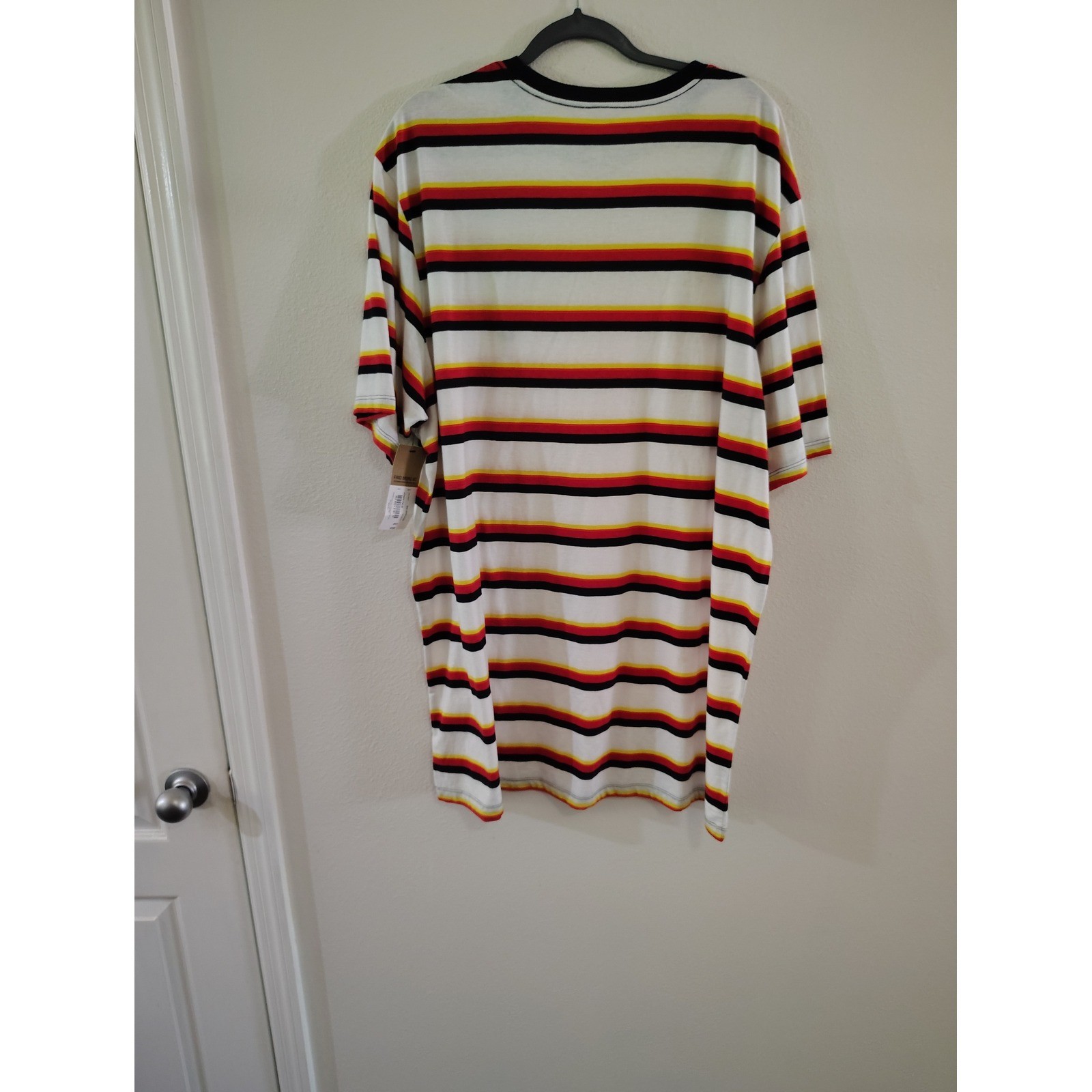 The Foundry Supply Co Mens 2XLT Striped Palm Tree T-Shirt Red Yellow White New