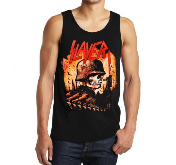 Slayer Soldier Rock Band Men&rsquo;s Black Tank Tops
