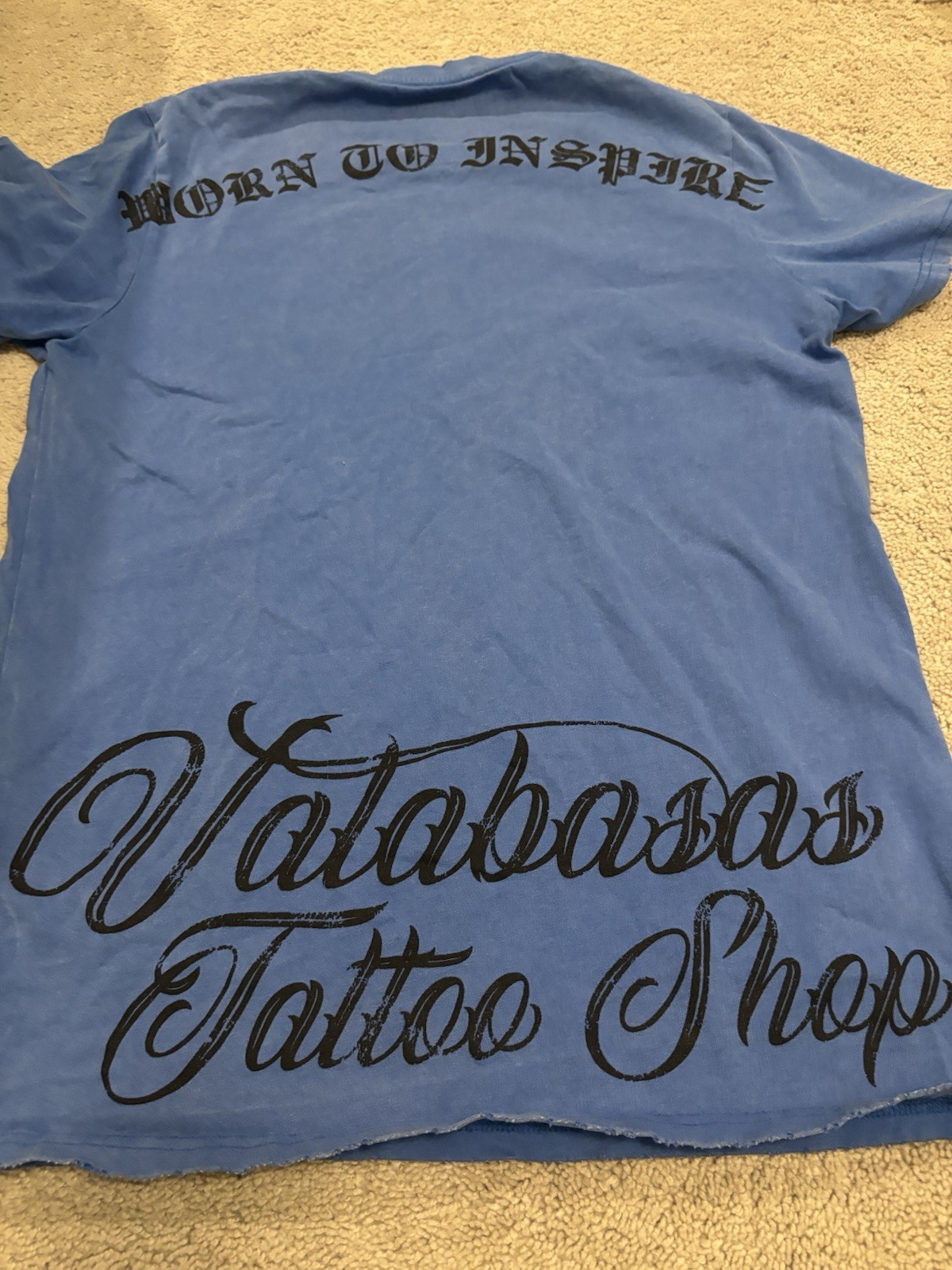 Valabasas Men&rsquo;s Distressed Worn to InspireBlue T Shirt x Small 100% Cotton
