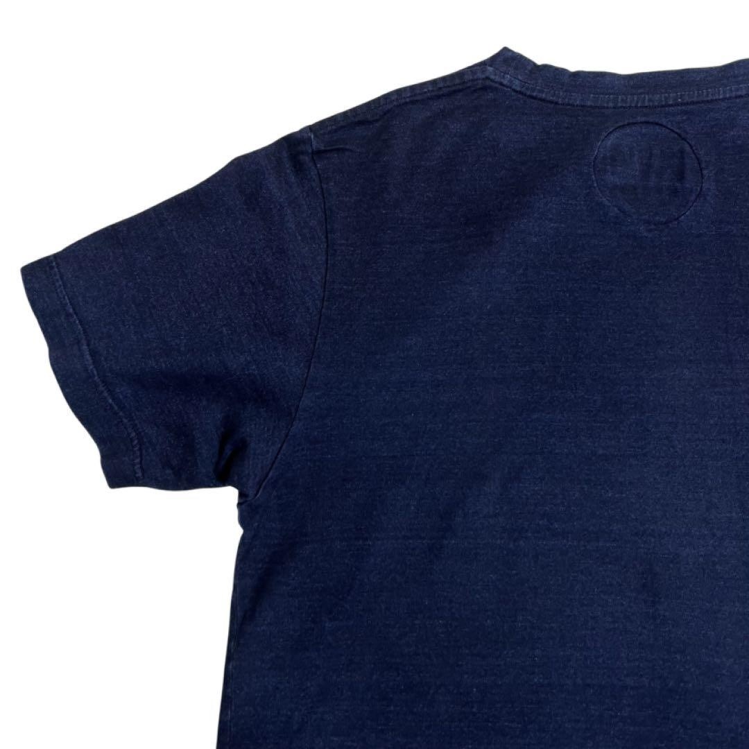 BLUE BLUE JAPAN Indigo Patchwork T-Shirt Size 2 Cotton Made in Japan F/S