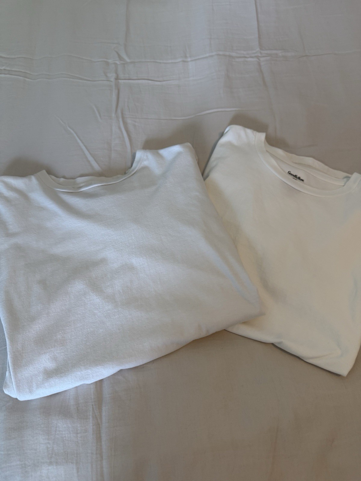 (2 Pack)Goodfellow & Co Men’s L White Short Sleeve Crew Neck Cotton Knit T-Shirt