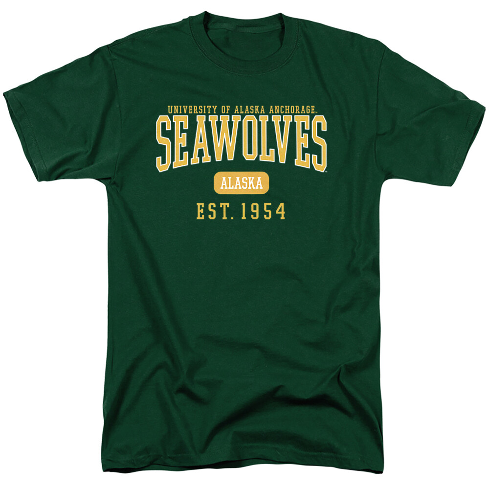 University of Alaska Anchorage Adult T-Shirt Est. Date, Hunter Green, S-3XL