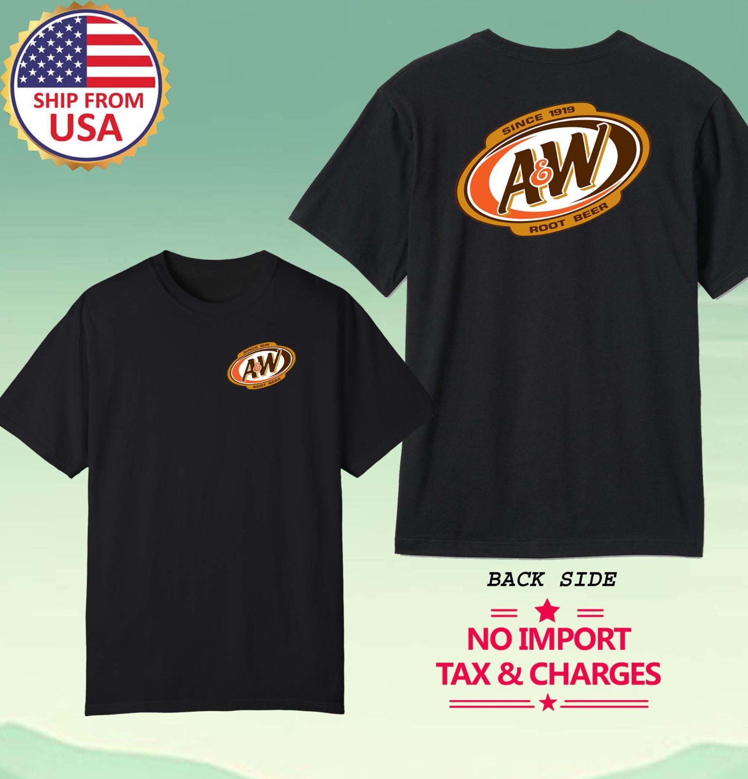 A&W Root Beer Men&rsquo;s Black Size S-5XL