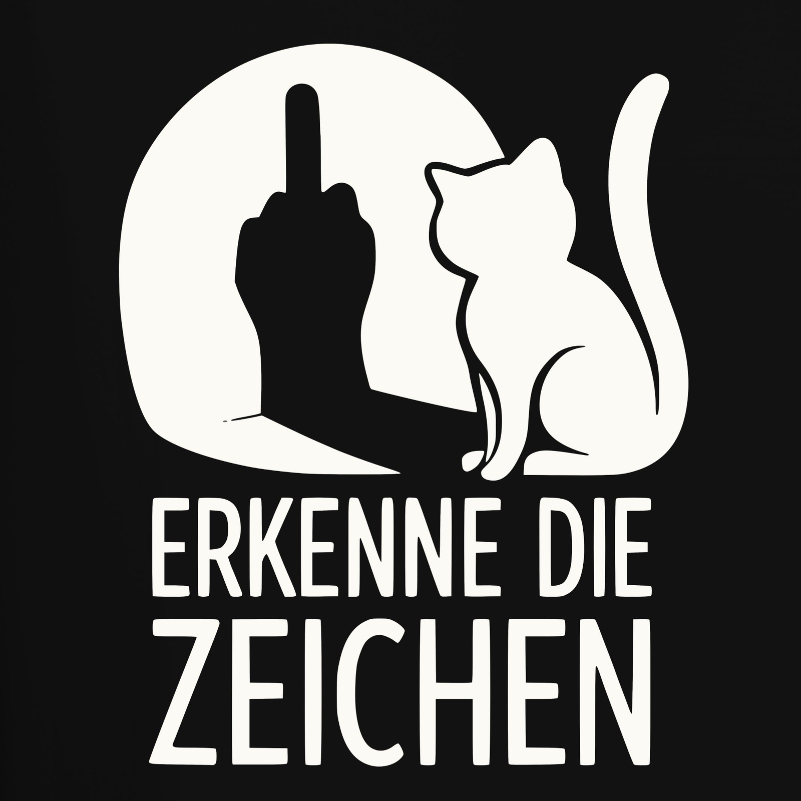 Recognize The Signs Cat Middle Finger Humour Gift Cats Mens T-Shirt