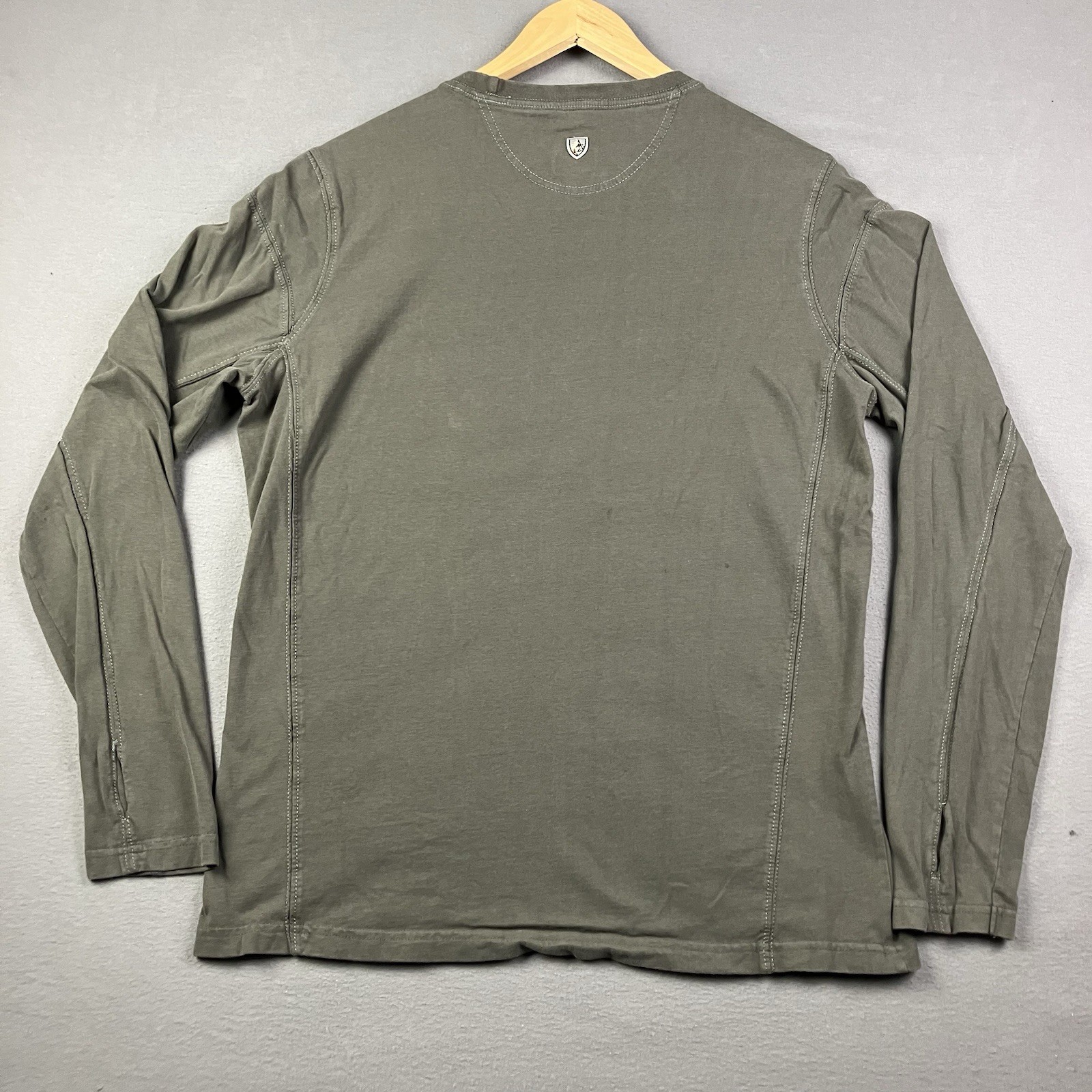 Kuhl Men’s Long Sleeve Shirt Size Small Organic Cotton Dark Green Hiking Outdoor