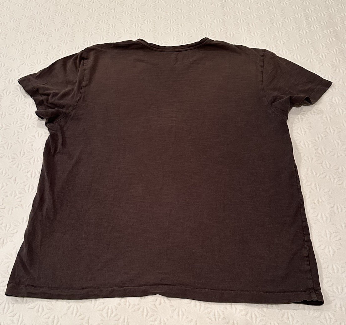 Outerknown Saltwater Slub T Shirt Mens L Brown Pocket Tee 100% Organic Cotton
