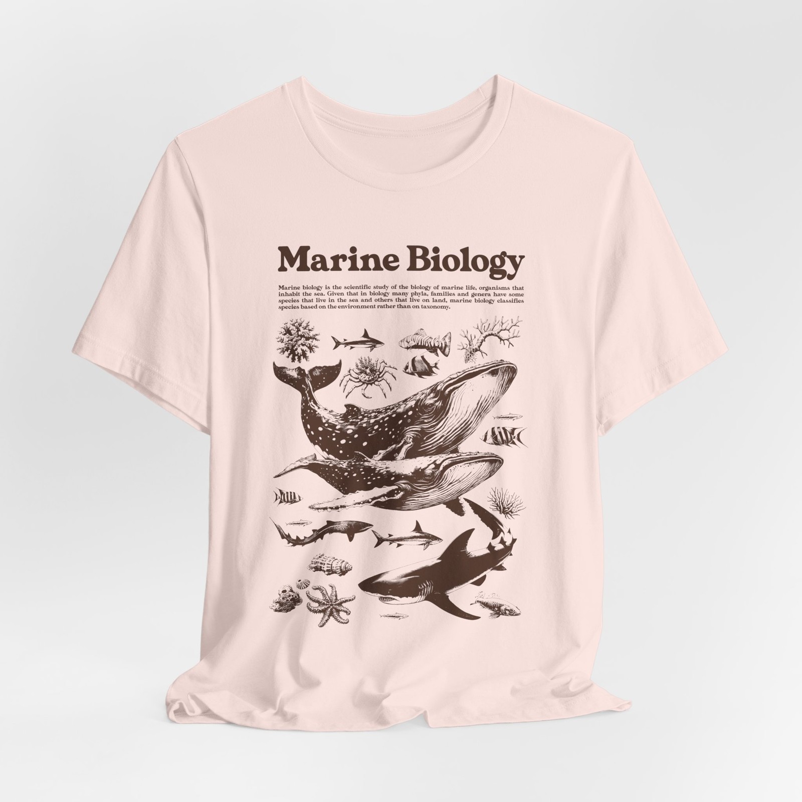 Marine Biology Illustration Tee | Whale Shark, Sea Life Diagram