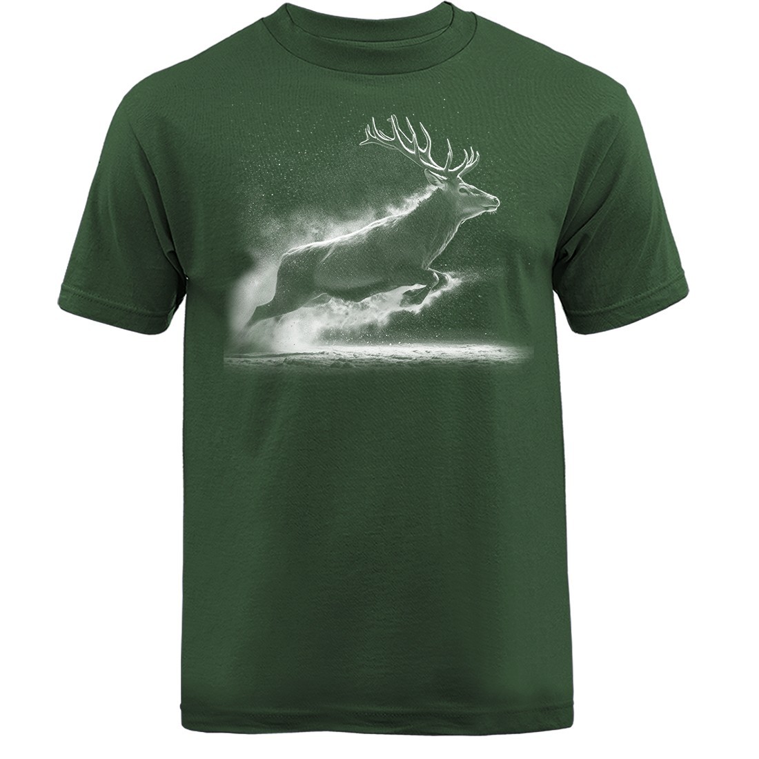 Buck Jumping Whitetail Deer Hunting Wildlife Wilderness T-shirt