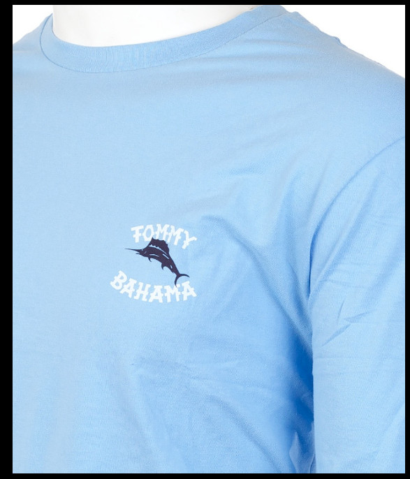 $45 TOMMY BAHAMA Sky Blue CALM SEAS Relaxed Fit Short Sleeve T-shirt NWT