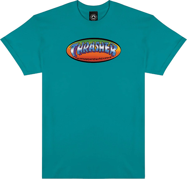THRASHER SPANKY LONG NINETY-FIVE SS TSHIRT SMALL-JADE DOME