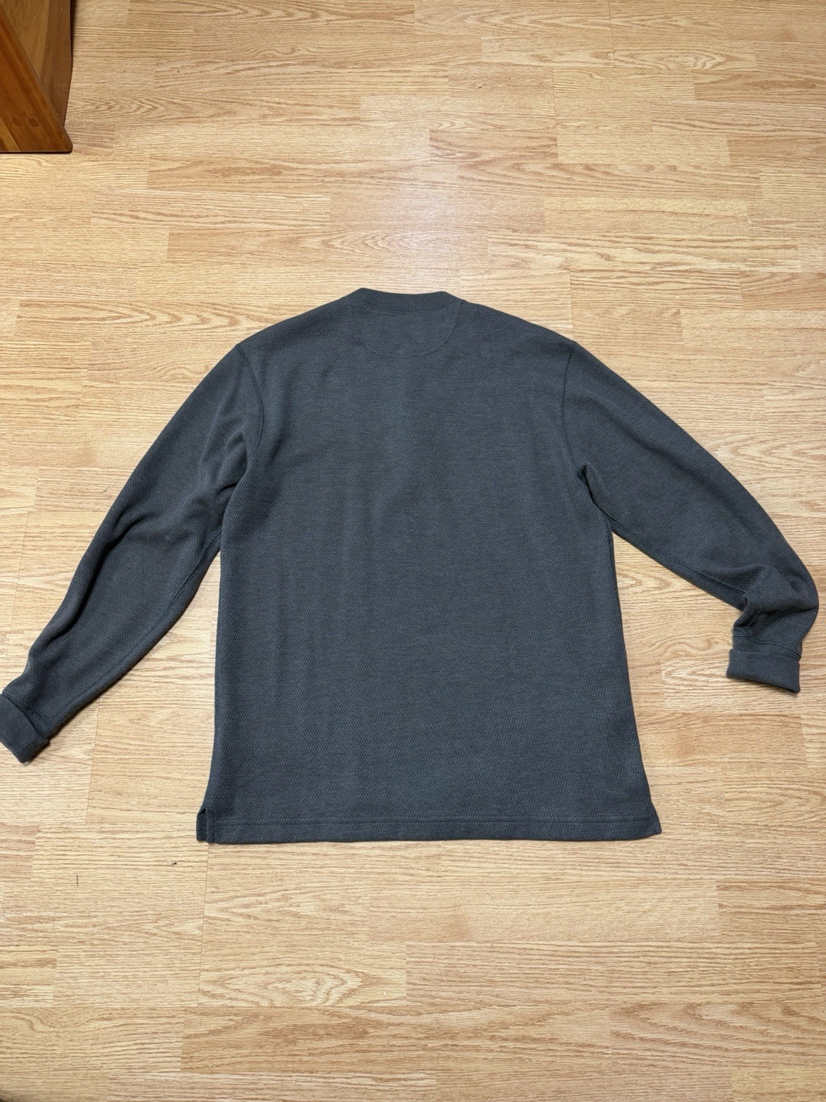 Men’s Filson Waffle Knit Thermal Henley Grey Size Medium