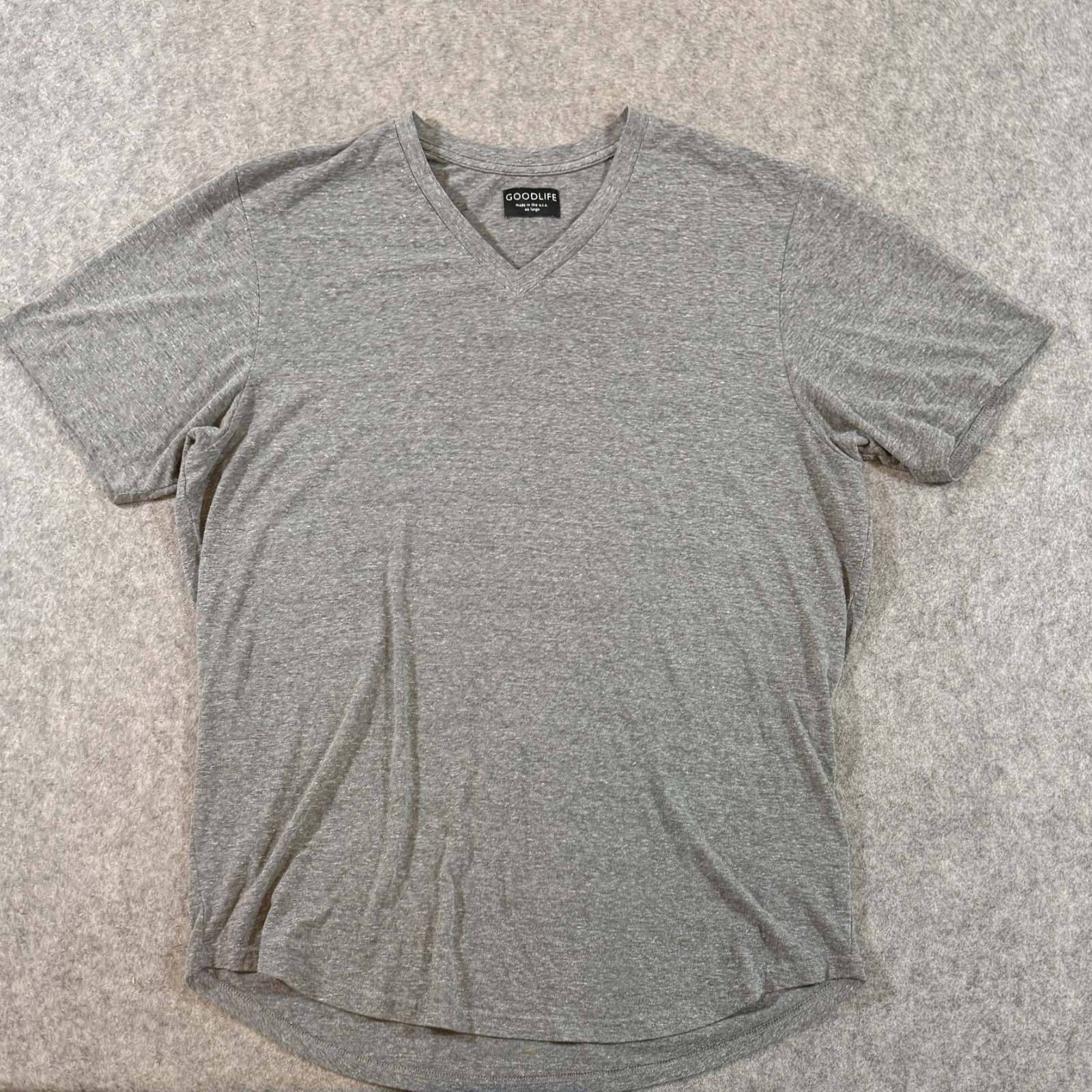 Goodlife Heathered Gray Tri-Blend Short Sleeve V-Neck T-Shirt Men&rsquo;s Size XXL