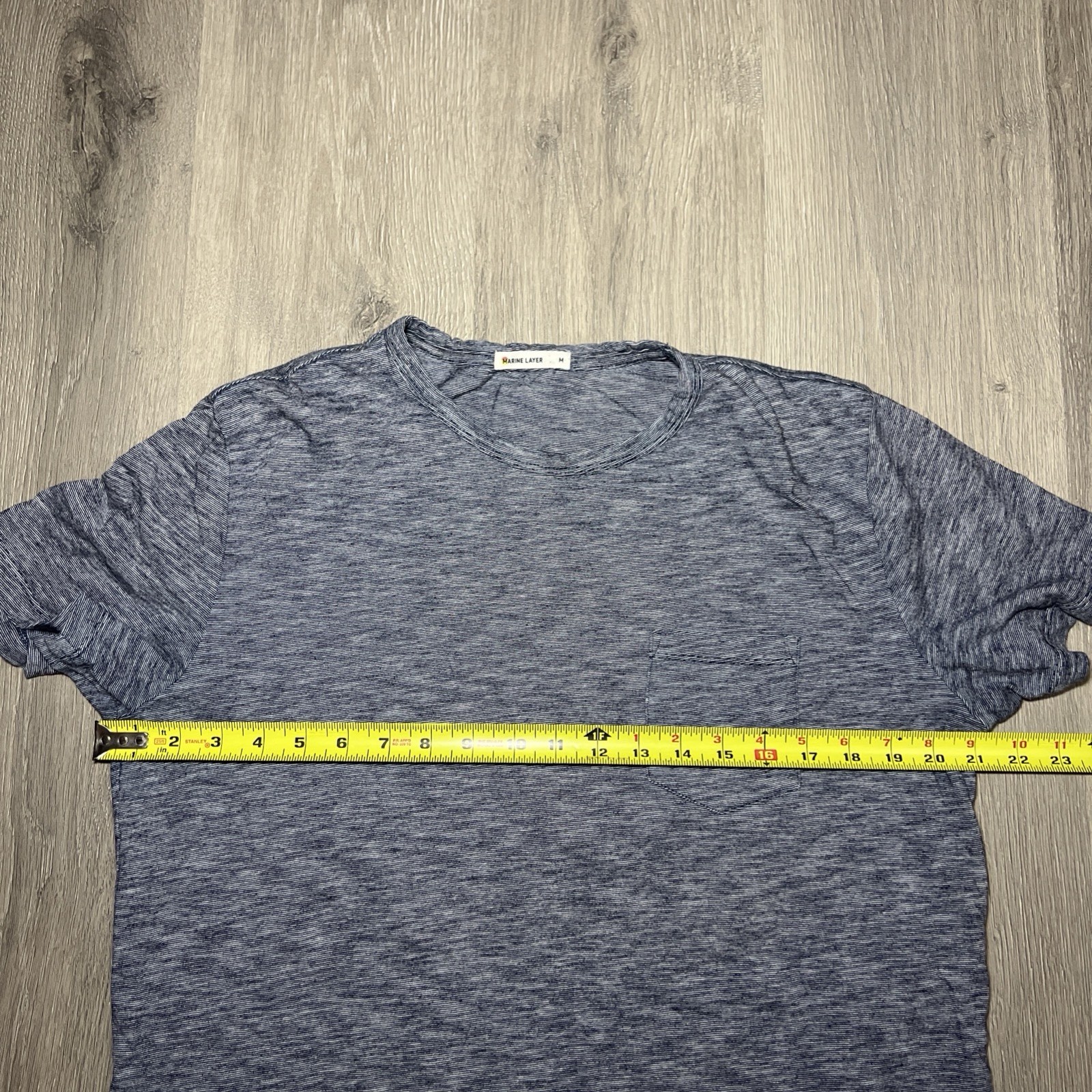 Marine Layer Mens Pocket T Shirt Medium Blue Short Sleeve Casual
