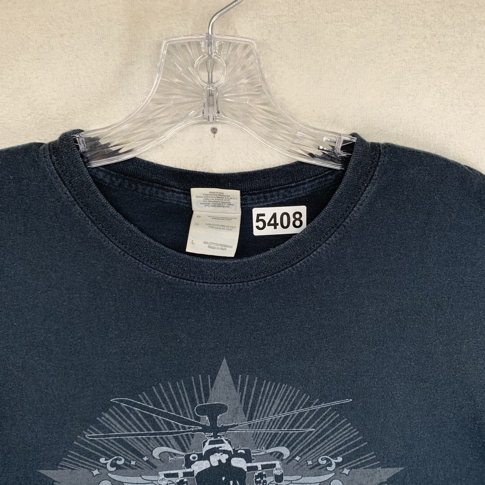Apache Helicopter T Shirt Adult Medium AAAA Nashville 09 Black