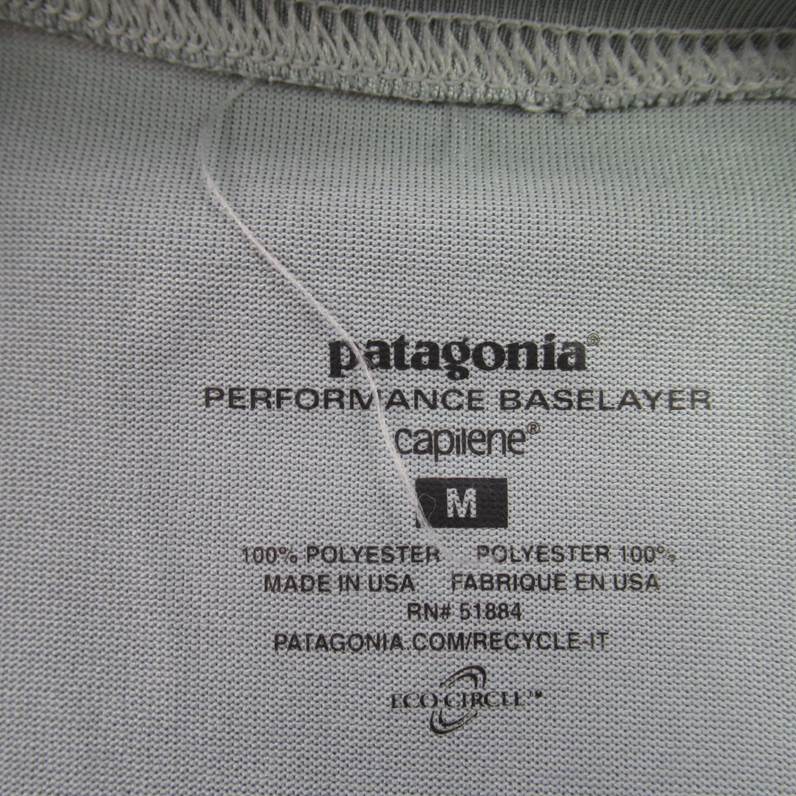 Patagonia Shirt Mens Medium Long Sleeve Crew Neck Outdoor Lightweight Green
