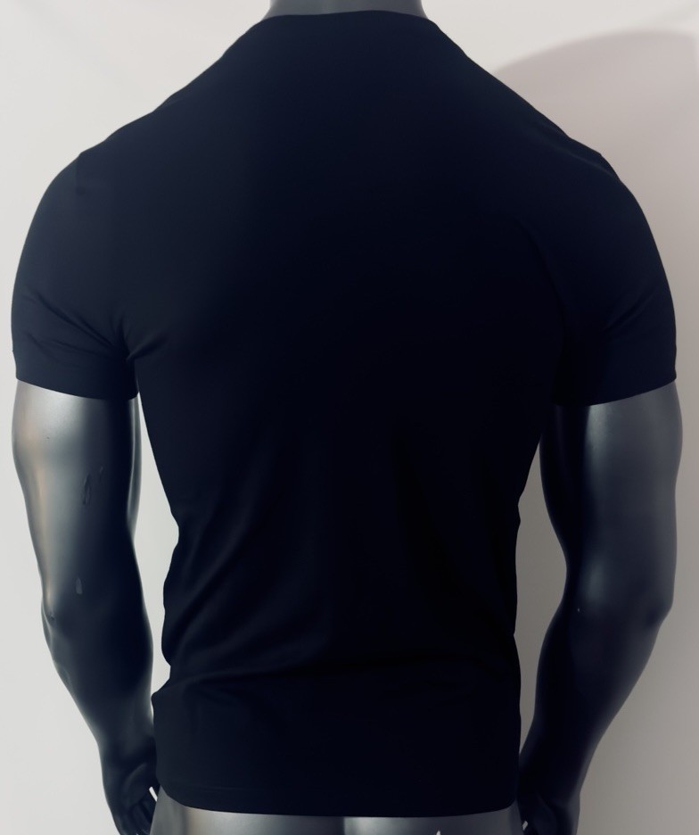 New Armani Exchange Men&rsquo;s Slim Fit V Neck Plain Short Sleeve Shirt