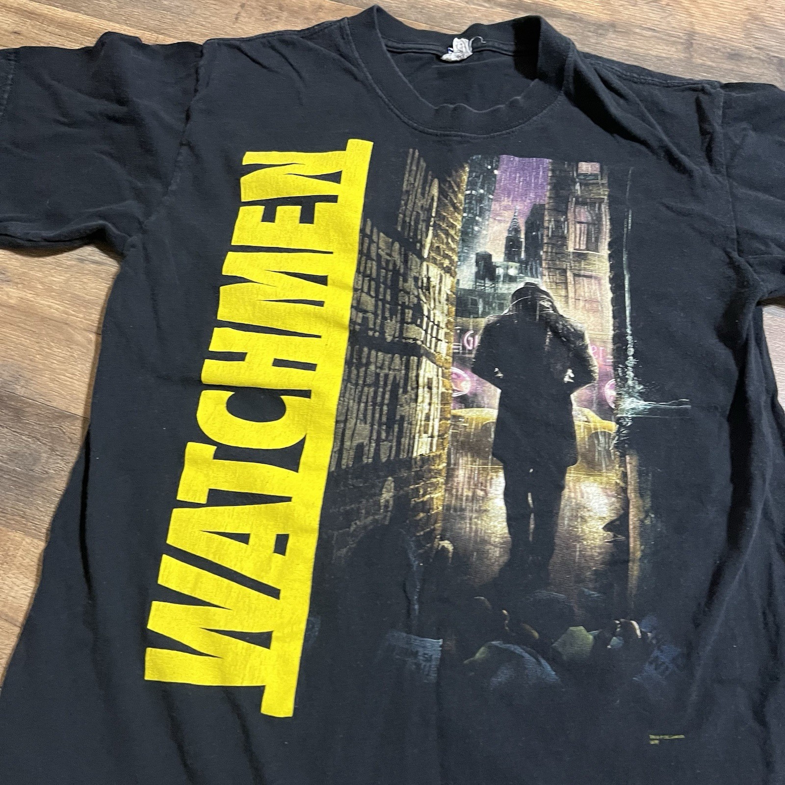 VTG Watchman Movie Rorschach Promo T-Shirt Mens Sz M Medium 2009 Y2K DC Comics